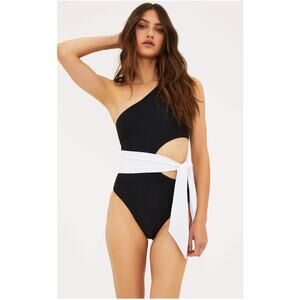 Beach Riot Carlie One Piece Black & White